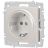 Розетка 1-м СП Accent 6-202-06 16А IP20 250В 2P+E Schuko перламутр. Intro Б0063695