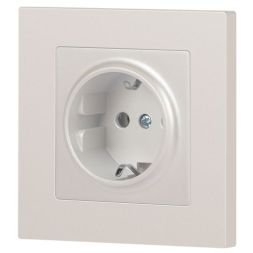 Розетка 1-м СП Accent 6-202-06 16А IP20 250В 2P+E Schuko перламутр. Intro Б0063695