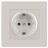 Розетка 1-м СП Accent 6-202-06 16А IP20 250В 2P+E Schuko перламутр. Intro Б0063695
