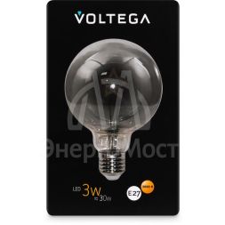 Лампа светодиодная Loft Led G95 3Вт 3000К E27 Voltega 8521