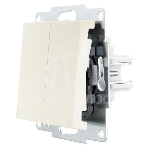 Механизм выключателя 2-кл. СП VESNA кремов. LEZARD 742-0388-101