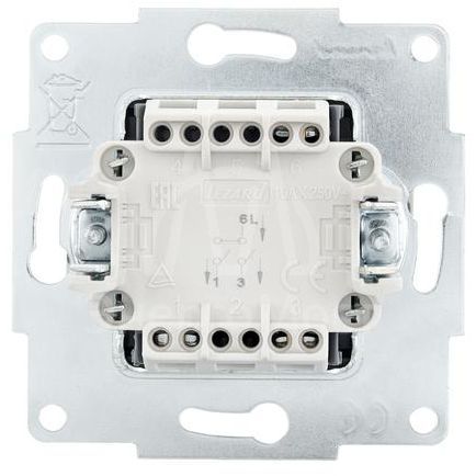 Механизм выключателя 2-кл. СП VESNA кремов. LEZARD 742-0388-101