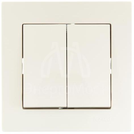 Механизм выключателя 2-кл. СП VESNA кремов. LEZARD 742-0388-101