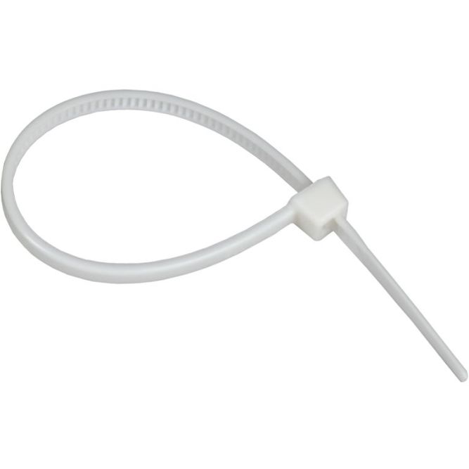 Хомут 2.5х100мм P6.6 самозатухающий бел. (уп.100шт) IEK UHH90-D025-100-100-K01