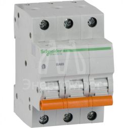 Выключатель автоматический модульный 3п C 25А 4.5кА BA63 Домовой SchE 11225