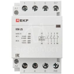 Контактор модульный КМ 25А 3NО+NC (3 мод.) EKF km-3-25-31