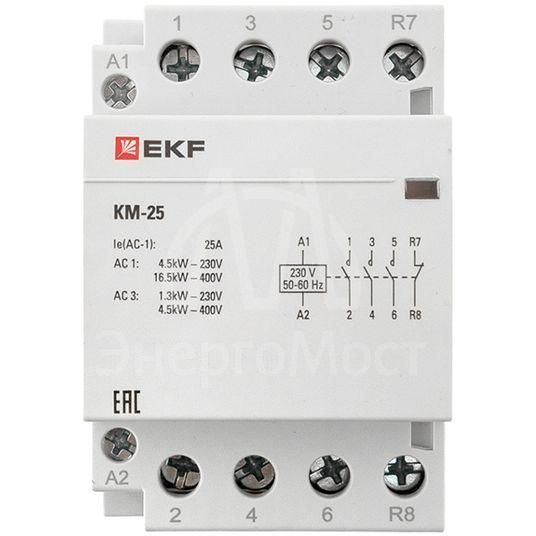 Контактор модульный КМ 25А 3NО+NC (3 мод.) EKF km-3-25-31