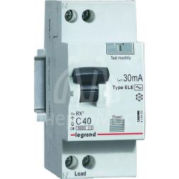 Выключатель автоматический дифференциального тока 1п (1P+N) C 25А 30мА тип AC 6кА RX3 Leg 419401