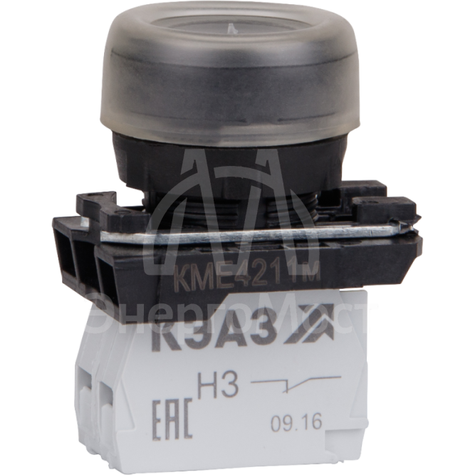 Кнопка КМЕ 4211м 1но+1нз цилиндр IP65 черн. КЭАЗ 248243