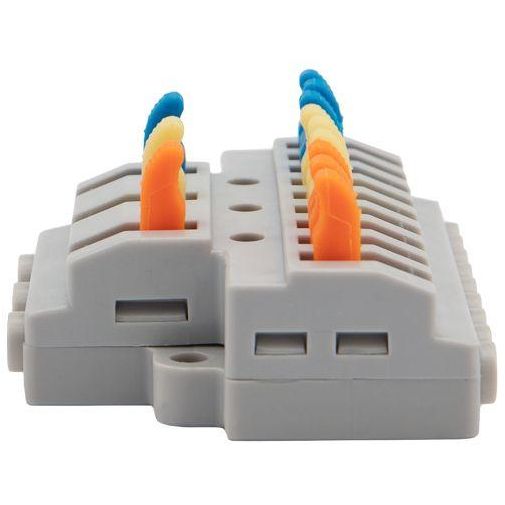 Клемма СМК 3х3 проходная разветвительная 3 полюса с монтажной площадкой (1 ввод 3 вывода на полюс) (уп.4шт) Rexant 07-5232-04