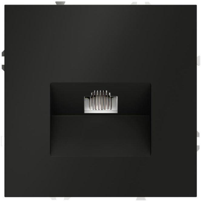 Розетка компьютерная 1-м СП S70 RJ45 кат.6 механизм черн. матов. Voltum VLS060108