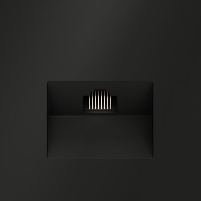 Розетка компьютерная 1-м СП S70 RJ45 кат.6 механизм черн. матов. Voltum VLS060108