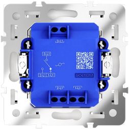 Переключатель проходной 1-кл. СП S70 10А механизм бел. матов. Voltum VLS010302