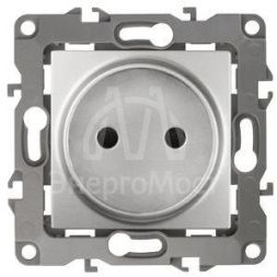 Механизм розетки 1-м СП Эра12 12-2105-03 16А IP20 16AX 250В 2P алюм. Эра Б0018256