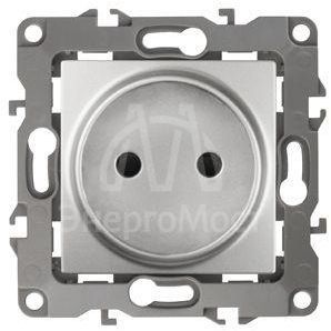 Механизм розетки 1-м СП Эра12 12-2105-03 16А IP20 16AX 250В 2P алюм. Эра Б0018256