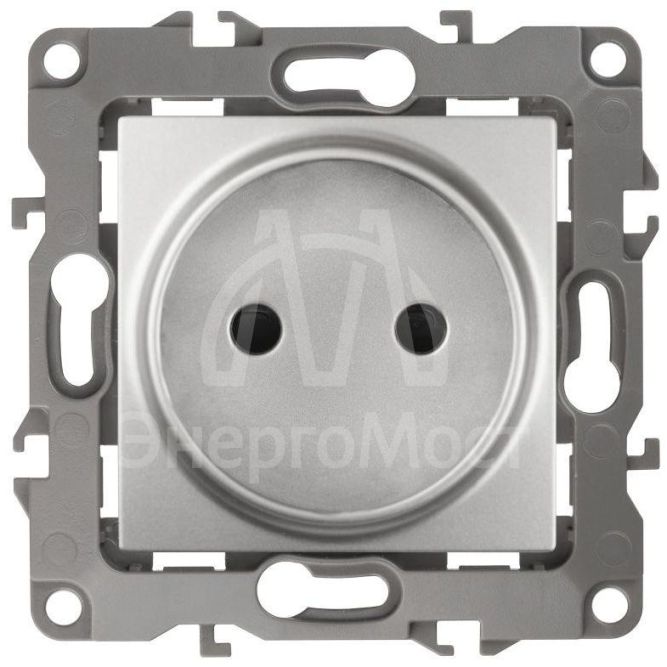 Механизм розетки 1-м СП Эра12 12-2105-03 16А IP20 16AX 250В 2P алюм. Эра Б0018256