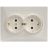 Розетка 2-м СП Pixel 16А IP20 с заземл. защ. шторки в сборе беж. TOKOV ELECTRIC TKE-PX-R2FZSF-C02