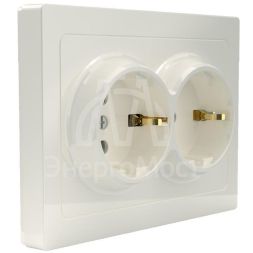 Розетка 2-м СП Pixel 16А IP20 с заземл. защ. шторки в сборе беж. TOKOV ELECTRIC TKE-PX-R2FZSF-C02