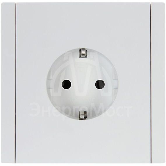 Розетка СП FORTE&amp;amp;PIANO FP216 16А с заземл. без защ. шторок винт. крепл. бел. IEK FP-R11-16-K01
