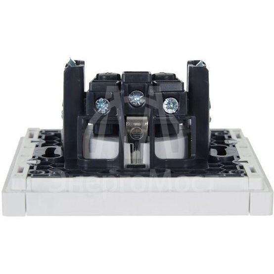 Розетка СП FORTE&amp;amp;PIANO FP216 16А с заземл. без защ. шторок винт. крепл. бел. IEK FP-R11-16-K01