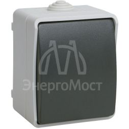 Выключатель кнопочный 1-кл. ОП Форс 10А IP54 ВСк20-1-0-ФСр сер. IEK EVS13-K03-10-54-DC