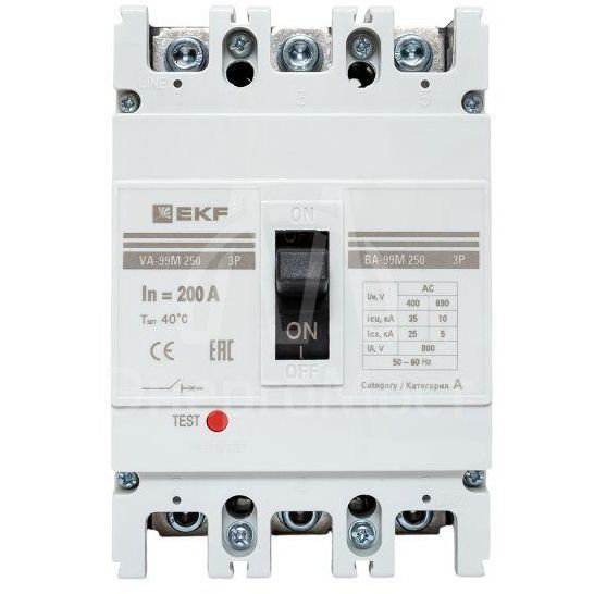 Выключатель автоматический 3п 250/200А 35кА ВА-99М PROxima EKF mccb99-250-200m
