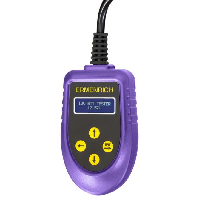 Тестер аккумуляторный Zing AL30 фиолет. Ermenrich 85690