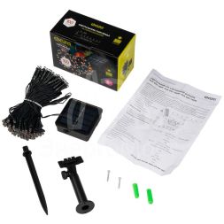 Светильник светодиодный SLR-G01-100M садовый на солнечной батареи с колышком гирлянда мультицв. 100LED ФАZА 5033405