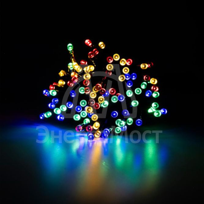 Светильник светодиодный SLR-G01-100M садовый на солнечной батареи с колышком гирлянда мультицв. 100LED ФАZА 5033405