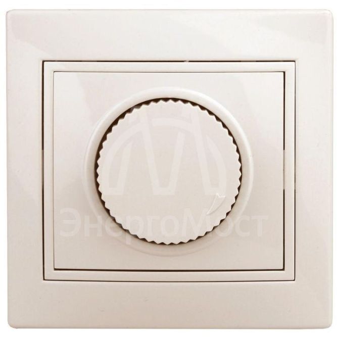 Светорегулятор СП Plano 1-401-02 поворотный 600Вт 230В IP20 сл. кость Intro Б0027624