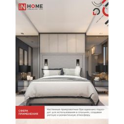 Светильник светодиодный NOTA P1565-30USB-BL 15Вт 6500К с подсветкой 3000К USB type C черн. IN HOME 4690612060187
