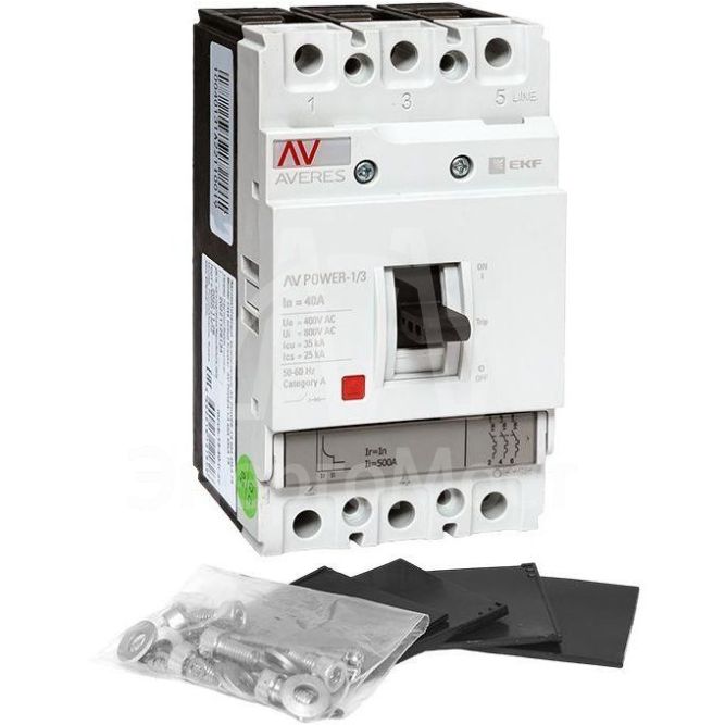 Выключатель автоматический 3п 40А 35кА AV POWER-1/3 TR AVERES EKF mccb-13-40-TR-av