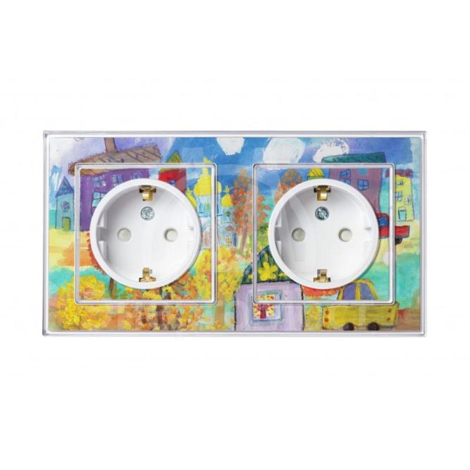 Механизм розетки 1-м СП AtlasDesign Art 16А IP20 с заземл. защ. шторки бел. SchE ATN200145