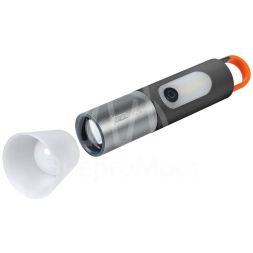 Фонарь светодиодный ручной аккумуляторный Accu1-L5W/L3W-bk 5Вт+3Вт Li-ion 18650 1200мА.ч IP43 JazzWay 5048812