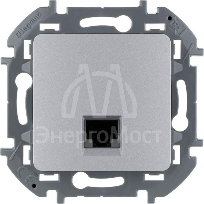 Розетка информационная RJ45 Inspiria CAT.6 UTP алюм. Leg 673832