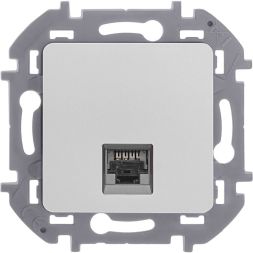 Розетка информационная RJ45 Inspiria CAT.6 UTP алюм. Leg 673832