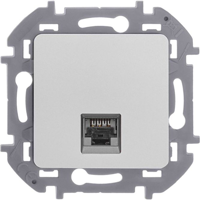 Розетка информационная RJ45 Inspiria CAT.6 UTP алюм. Leg 673832