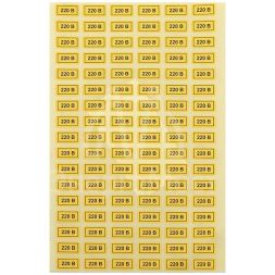 Наклейка &amp;quot;220В&amp;quot; 10х15мм EKF an-2-02