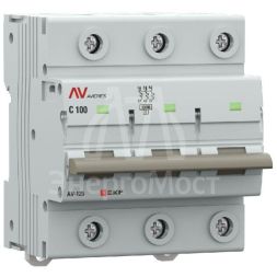 Выключатель автоматический 3п C 100А 10кА AV-125 AVERES EKF mcb125-3-100C-av