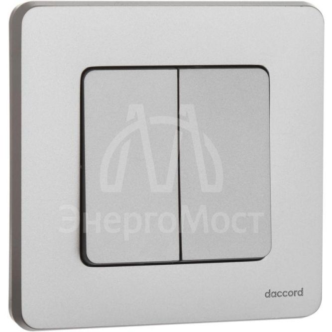 Выключатель 2-кл. Inspiria 250В 10AX алюм. Leg 673622