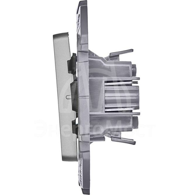 Выключатель 2-кл. Inspiria 250В 10AX алюм. Leg 673622