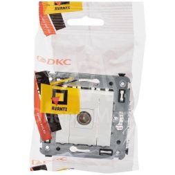 Розетка телевизионная одиночная TV СП Avanti "Белое облако" DKC 4400503