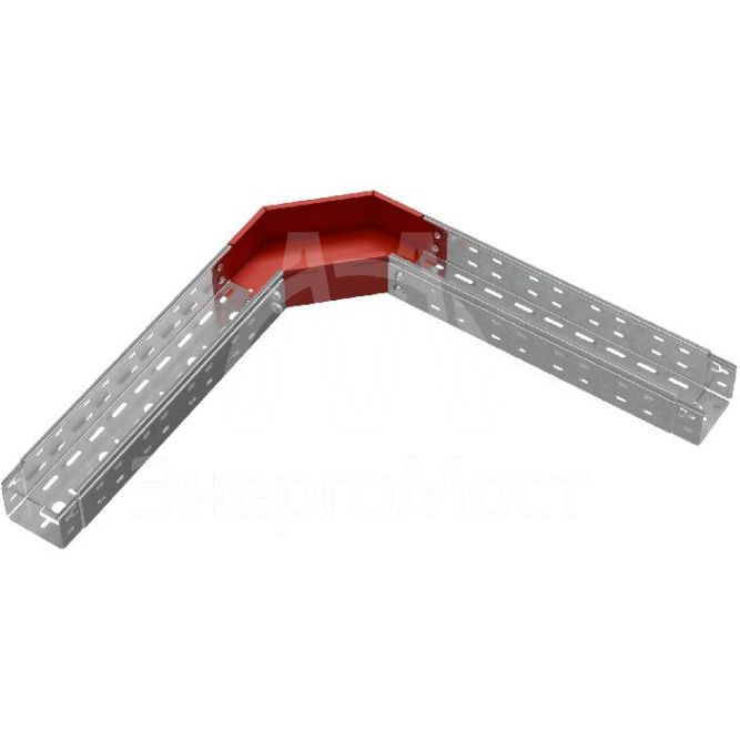 Угол для лотка горизонтальный 90град. 100х80 сталь 1мм &amp;quot;ПЛЮС&amp;quot; GLplus90-80-100 КМ PL0433