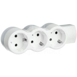 Колодка удлинителя 3х2К+З с заземл. 16А IP20 без шнура &#039;&#039;Стандарт&#039;&#039; Leg 695004