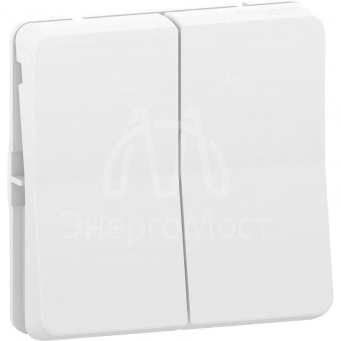 Механизм переключателя 2-кл. СП Mureva Styl 10А IP55 (сх. 6+6) бел. SchE MUR39022