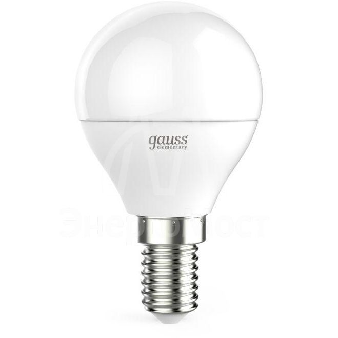 Лампа светодиодная Elementary Globe E14 8Вт 4100К Gauss 53128