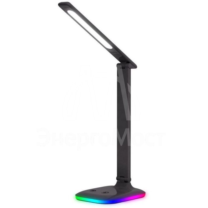 Светильник настольный UF-746 C02 LED 10Вт 3 уровня яркости ССТ RGB основание черн. Ultraflash 14477