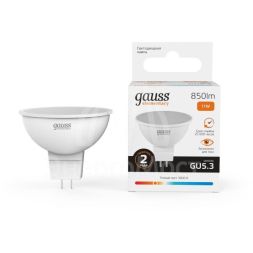 Лампа светодиодная Elementary 11Вт MR16 софит 3000К тепл. бел. GU5.3 850лм GAUSS 13511