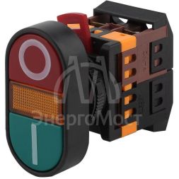 Кнопка APBB-22N I-O d22мм неон/240В 1з+1р BBD10-APBB-K51E ЭРА Б0045624