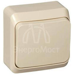 Выключатель 1-кл. ОП Этюд 10А IP20 крем. SchE BA10-001K